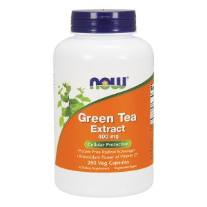 NOW FOODS Green Tea Extract 400mg+60mg Vit.C 250 capsule - the verde