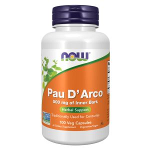 NOW FOODS Pau D' Arco 500 mg Veg 100 Capsule (tabebuia)