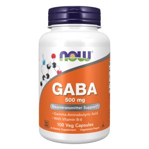 NOW FOODS GABA 500 mg - 100 capsule vegetali - acido γ-amminobutirrico