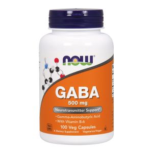 NOW FOODS GABA 500 mg - 100 capsule vegetali, Acido Gamma-Amino-butirrico 