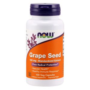 NOW FOODS Grape Seed 100 mg estratto standardizzato di semi d'uva - 100 Caps