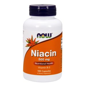 NOW FOODS Vitamin B-3 (Niacin), 500mg  - 100 capsule