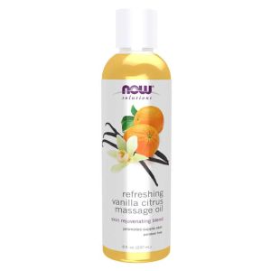 NOW FOODS Refreshing Vanilla Citrus Massage Oil - 237ml - Olio di vaniglia e agrumi rinfrescante