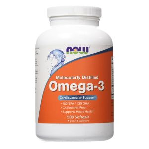 NOW FOODS Omega-3 Molecularly Distilled (180 EPA / 120 DHA) - 500 perle