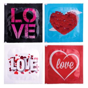 Pasante LOVE - Preservativi classici in confezioni colorate - profilattici (SFUSI)