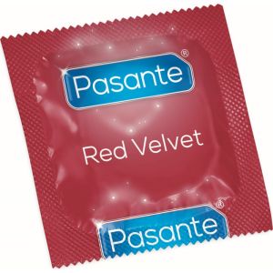 PASANTE RED VELVET - Preservativi Rossi comodi - profilattici (sfusi)