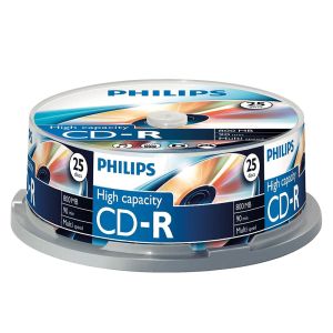 Philips 25 CD-R 800 MB 90 minuti 52X, in cake - CR8D8NB25-0