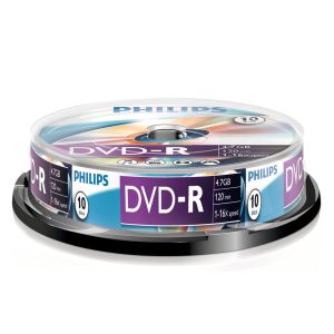 Philips 10 DVD-R 4.7Gb 120 minuti 16X in cake - DM4S6B10F-00