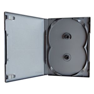 OEM custodia overlap 2 posti per CD o DVD, 14mm - nera
