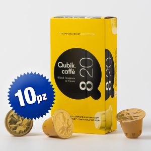 Qubik Caffè capsule compatibili Nespresso gusto 8:20 - Confezione da 10