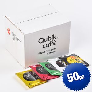 Qubik Caffè cialde ESE 44 - Mix aromi BOOM, 8:20, Puro Arabica - Conf. da 50