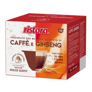Ristora capsule compatibili Dolce Gusto Caffè al GINSENG - conf. 10 pz.