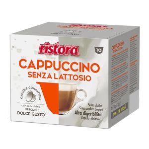 Ristora capsule Dolce Gusto CAPPUCCINO SENZA ZUCCHERO e LATTOSIO - conf 10
