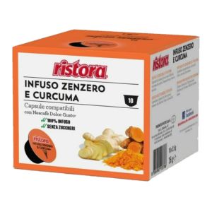 Ristora capsule compatibili Dolce Gusto INFUSO ZENZERO e CURCUMA - conf. 10 pz