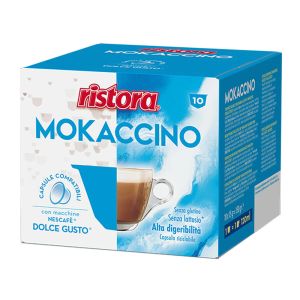 Ristora capsule compatibili Dolce Gusto MOKACINO SENZA LATTOSIO - conf. 10 pz.