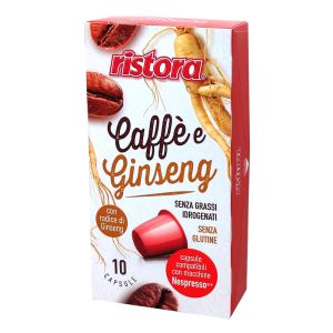 Ristora capsule compatibili Nespresso caffè GINSENG - confezione 10 pz