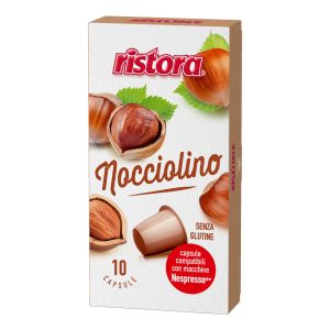 Ristora capsule compatibili Nespresso NOCCIOLINO - confezione 10 pz.