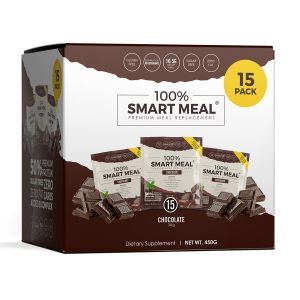100% Smart Meal Premium Meal Replacement,15 Pack - Chocolate (Sostitutivo Pasto)