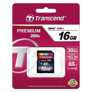 SDHC Trascend 16GB Classe 10 memory card - TS16GSDHC10 Blister