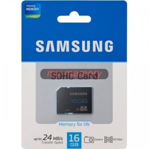 SDHC Samsung 16GB sd hc memory card sdhc 24mb/s classe 10