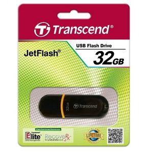 Transcend 32GB 2.0 Chiavetta Pendrive Pen drive USB Blister Nera Jetflash 300