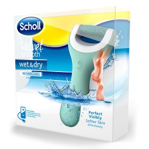 Scholl Velvet Soft Wet&Dry (Velvet Smooth Wet&Dry) - a batteria ricaricabile - Roll professionale per pedicure