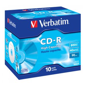 Verbatim 10 CD-R High Capacity 800MB 90 Min 40X in Jewel box singoli - 43428