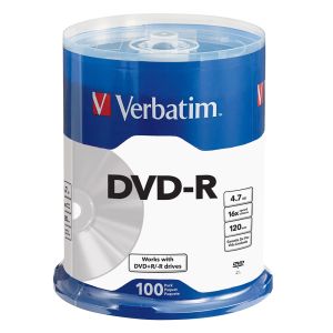Verbatim 100 DVD-R 4,7GB 120min 16X Cake Box - 99421
