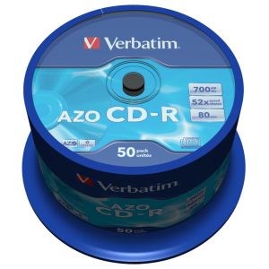 Verbatim 50 CD-R Crystal 700MB 52X AZO 80 Min cake - 43343