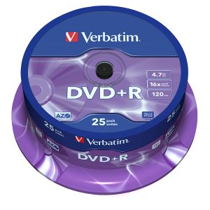 Verbatim 25 DVD+R 4,7GB AZO 16X cake - 43500