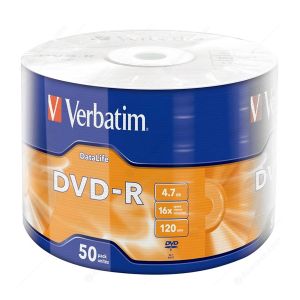 Verbatim 50 DVD-R Matt Silver DATALIFE 4,7GB 16X, in cellwrap - 43791