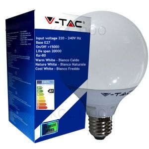 LAMPADINA LED V-Tac 13W E27 G120 4500K Globo VT-1883 - 4273 Bianco Naturale