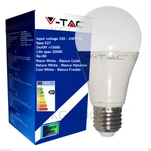 Lampadina Led V-Tac E27 15 WATT = 95 WATT Bulb A60-Bianco Freddo 6000K