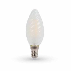 LAMPADINA LED V-Tac E14 4W 6400K Candela Twisted Filamento VT-1928 - 7109 Bianco Freddo