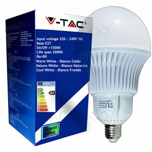 Lampadina Led V-Tac E27 30 WATT = 150 WATT Bulb -Bianco Freddo 6000K