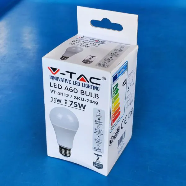 KGC Shop LAMPADINA LED V-Tac E27 8.5W A60 4000K - VT-2099 217261