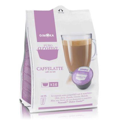Caffè Gimoka capsule Puro Aroma, compatibili Dolce Gusto, CAFFELATTE conf. da 16