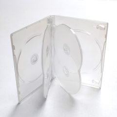 Custodia CLEAR 6 Posti 15mm in plastica per DVD o CD custodie 6 Discs 555378SCX