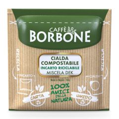 Caffè Borbone cialde filtro carta 44mm ESE miscela VERDE-DEK - conf. 50 pz.