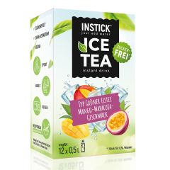 INSTICK bevanda senza zucchero - THE VERDE MANGO e FRUTTO PASSIONE - 12 bustine da 2,5g