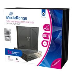 MediaRange Custodia Singola  Jewel Case 10,4mm per DVD o CD BOX31 (5 custodie)