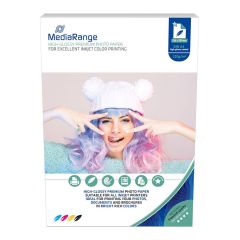 MediaRange carta fotografica A4, PATINATA LUCIDA 220g, 100 fogli - MRINK103