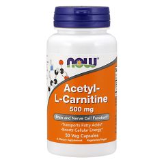 NOW FOODS Acetyl-L-Carnitine 50 capsule 500mg - VITAMINE