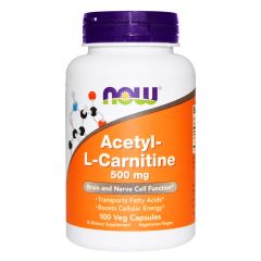 NOW FOODS Acetyl L-Carnitine 500mg 100 tabs - L-carnitina