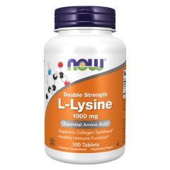 NOW FOODS L-Lysine Double Strenght 1000mg 100 tablets - Lisina