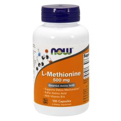 NOW FOODS L-Methionine 500 mg, 100 Capsules - L-Metionina