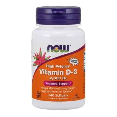 NOW FOODS Vitamin D-3, 2000 IU - 240 softgels