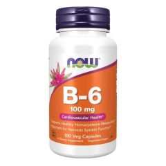 NOW FOODS Vitamin B-6 100 mg 100 Capsule (Vitamina B6)