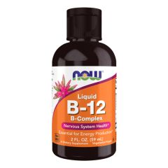 NOW FOODS Vitamin B-12, Liquid B-Complex - 60 ml. (vitamina B12 liquida)