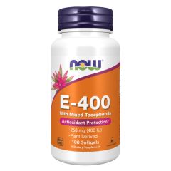 NOW FOODS Vitamin E, 400 IU - 100 softgels - Vitamina E